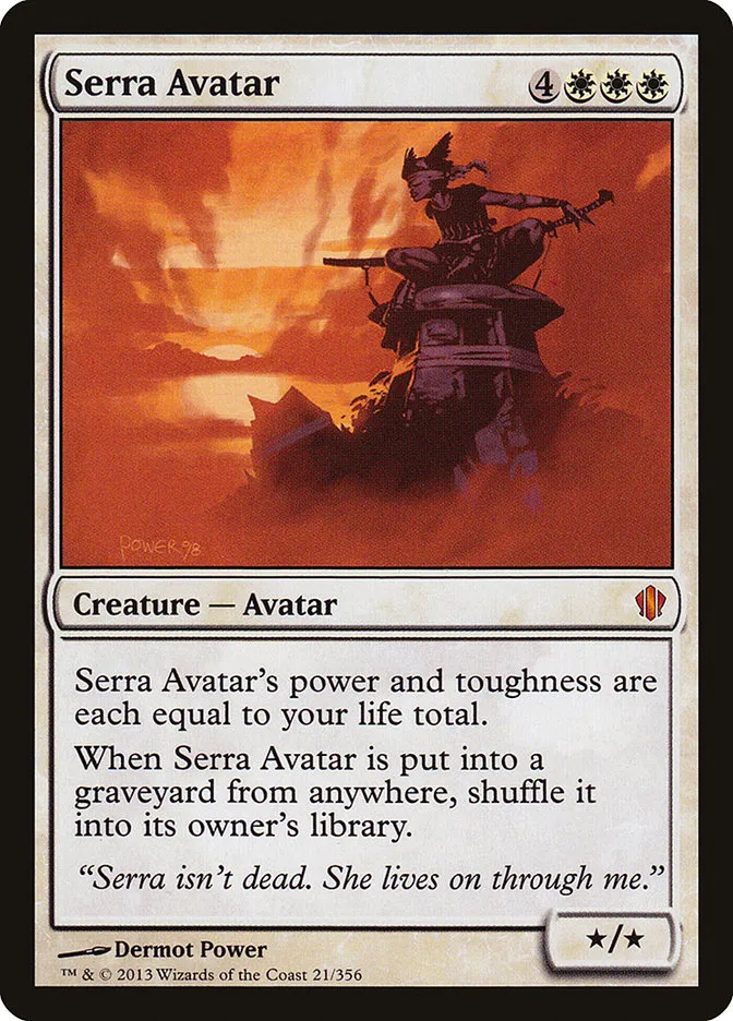 2013 Commander 2013 Serra Avatar mythic #21 mythic card image