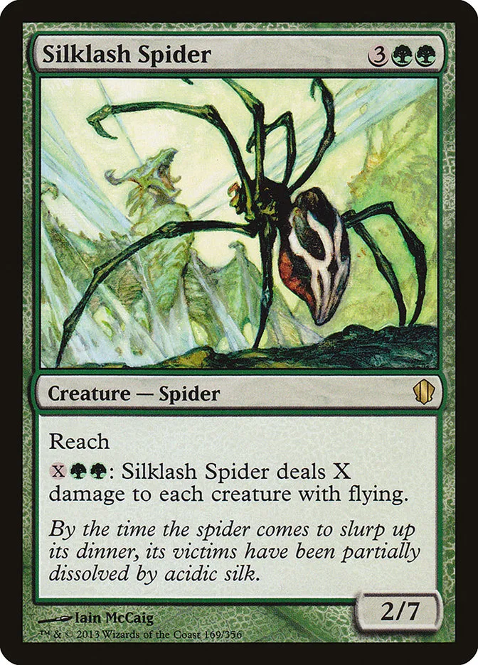 2013 Commander 2013 Silklash Spider rare #169 rare card image