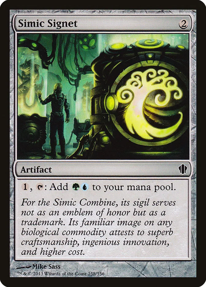 2013 Commander 2013 Simic Signet common #258 common card image