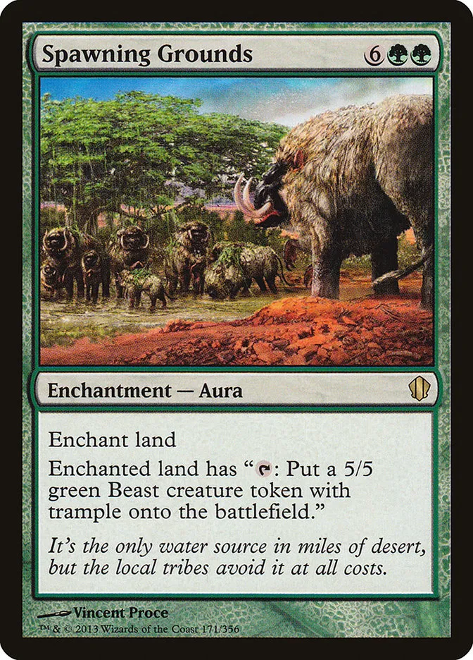 2013 Commander 2013 Spawning Grounds rare #171 rare card image