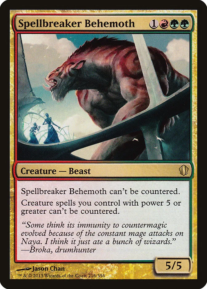 2013 Commander 2013 Spellbreaker Behemoth rare #216 rare card image