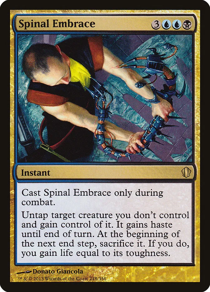 2013 Commander 2013 Spinal Embrace rare #218 rare card image