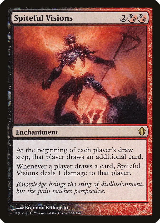 2013 Commander 2013 Spiteful Visions #233 rare card image