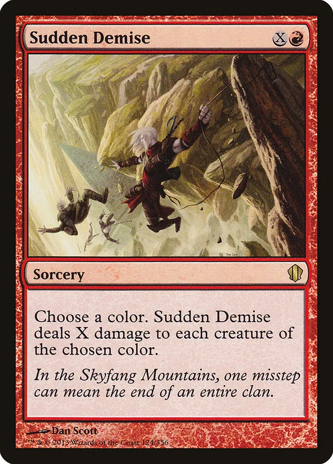 2013 Commander 2013 Sudden Demise #124 rare card image