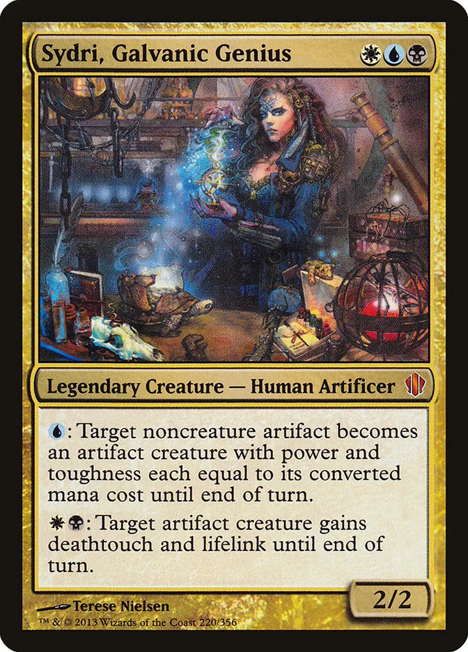 2013 Commander 2013 Sydri, Galvanic Genius #220 mythic card image