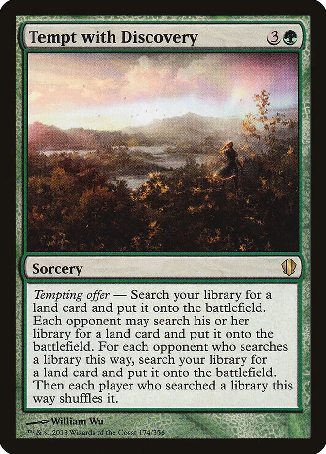 2013 Commander 2013 Tempt with Discovery rare #174 rare card image
