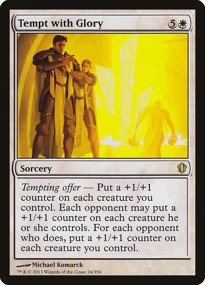 2013 Commander 2013 Tempt with Glory rare #24 rare card image