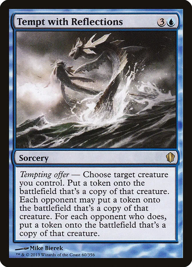 2013 Commander 2013 Tempt with Reflections rare #60 rare card image