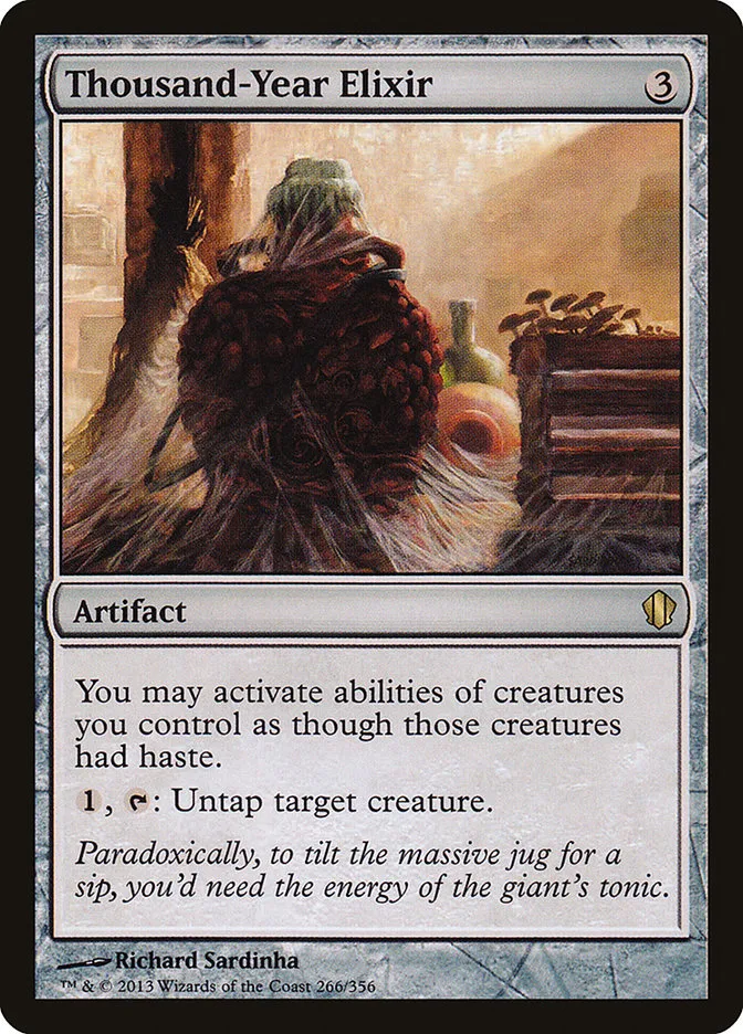 2013 Commander 2013 Thousand-Year Elixir rare #266 rare card image