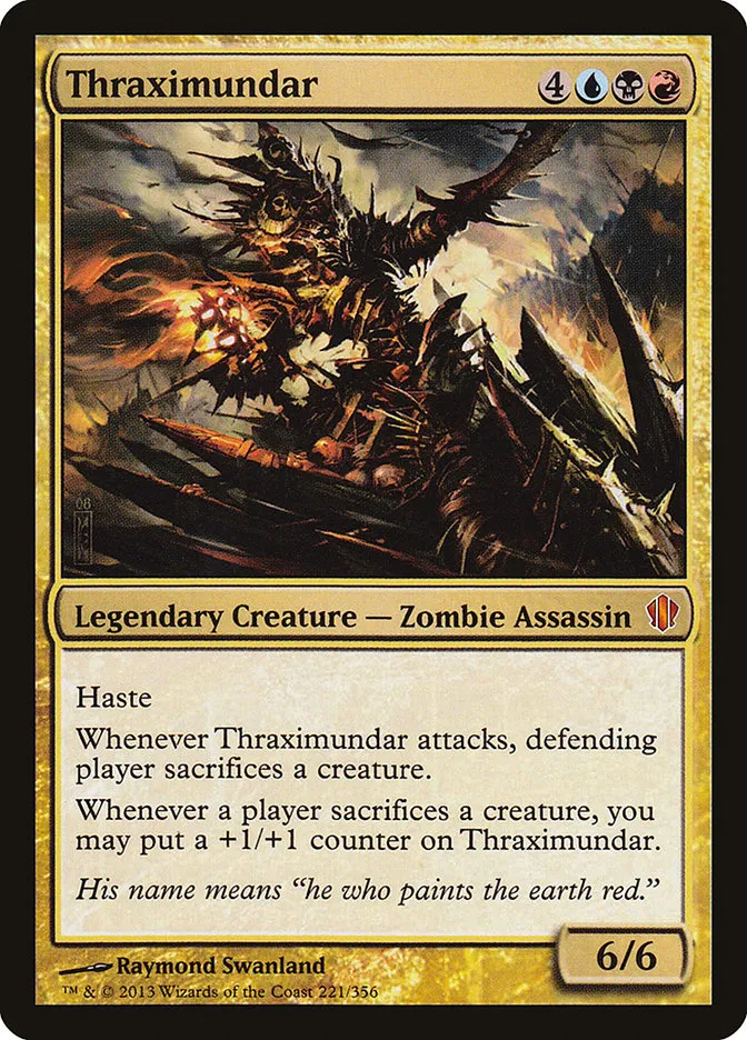 2013 Commander 2013 Thraximundar mythic #221 mythic card image