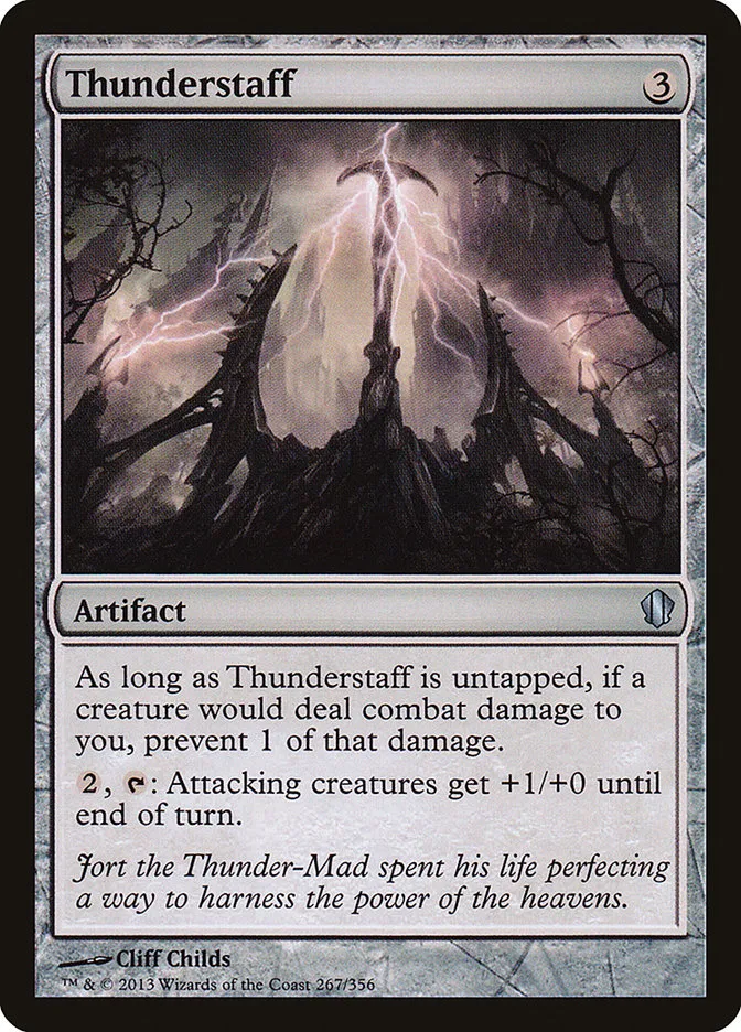 2013 Commander 2013 Thunderstaff uncommon #267 uncommon card image