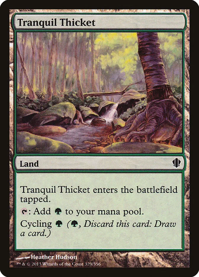 2013 Commander 2013 Tranquil Thicket common #329 common card image