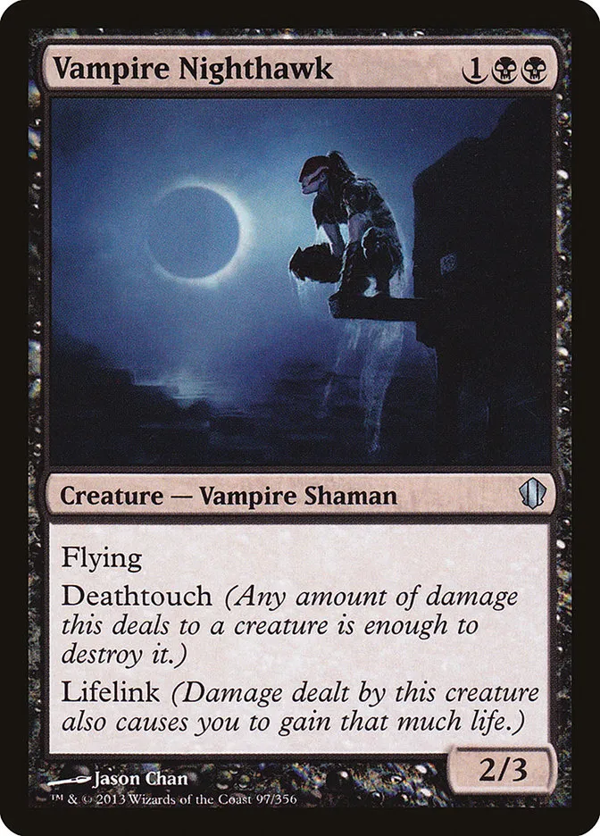 2013 Commander 2013 Vampire Nighthawk uncommon #97 uncommon card image