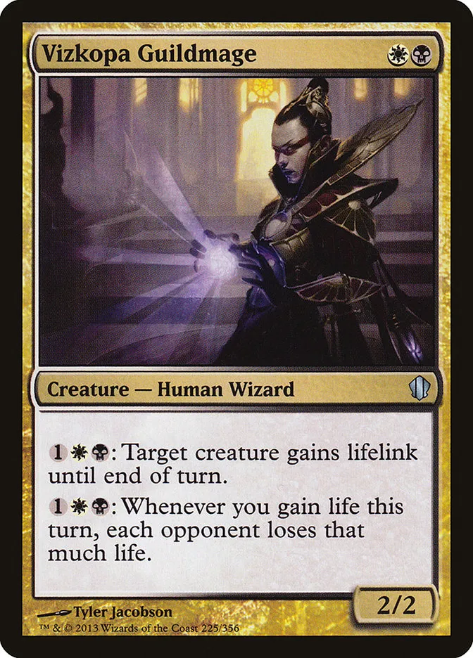 2013 Commander 2013 Vizkopa Guildmage #225 uncommon card image