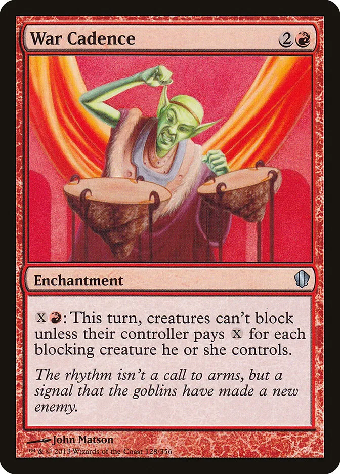 2013 Commander 2013 War Cadence uncommon #128 uncommon card image