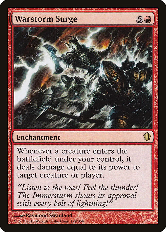2013 Commander 2013 Warstorm Surge #129 rare card image