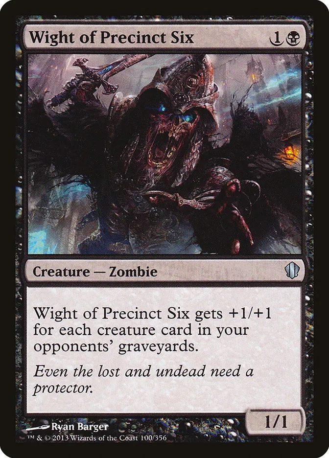 2013 Commander 2013 Wight of Precinct Six uncommon #100 uncommon card image