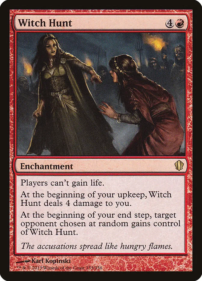2013 Commander 2013 Witch Hunt rare #133 rare card image