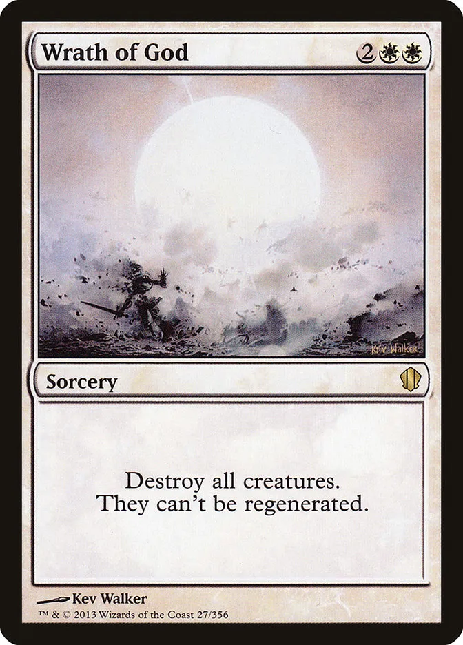 2013 Commander 2013 Wrath of God #27 rare card image