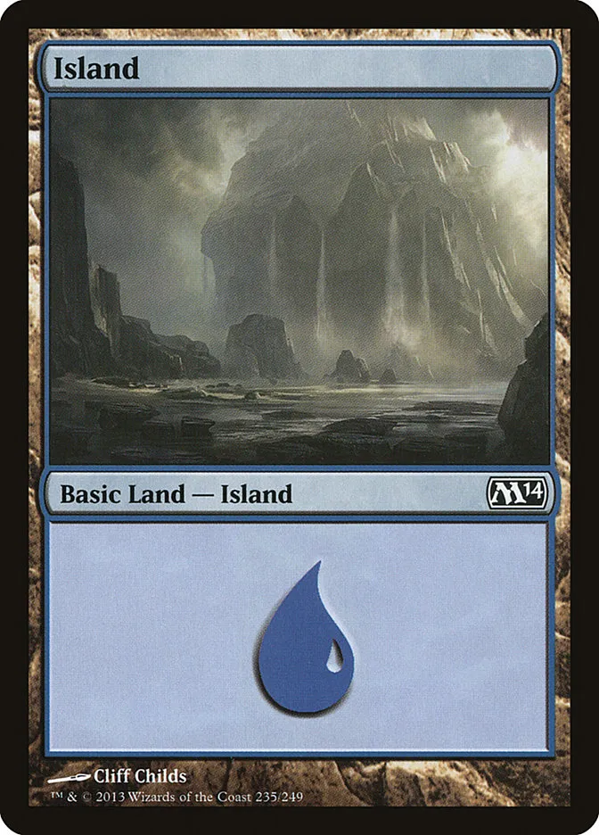2013 Magic 2014 Island common #235 common card image