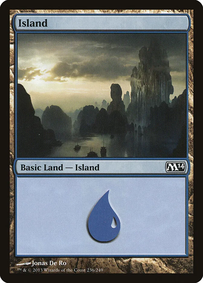 2013 Magic 2014 Island common #236 common card image