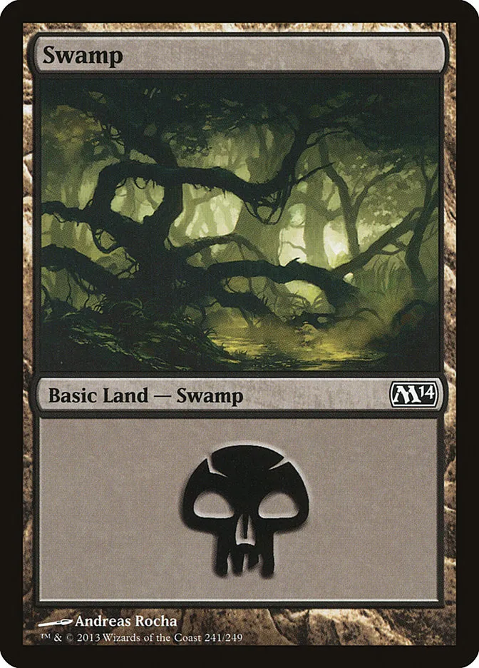 2013 Magic 2014 Swamp common #241 common card image