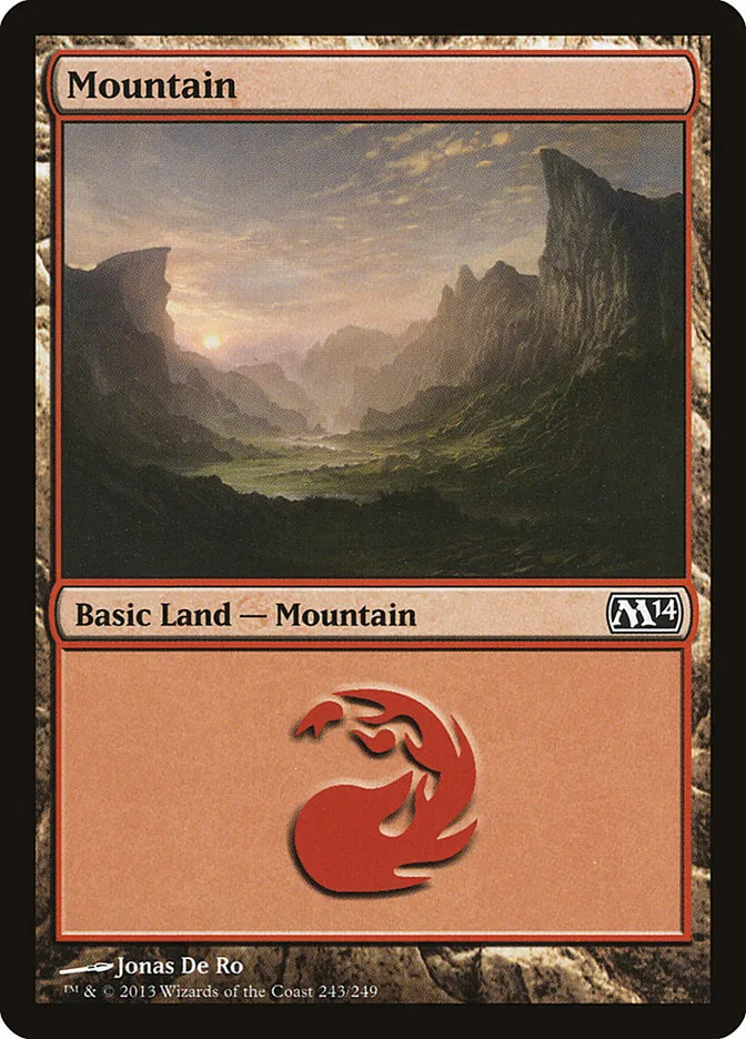 2013 Magic 2014 Mountain common #243 common card image