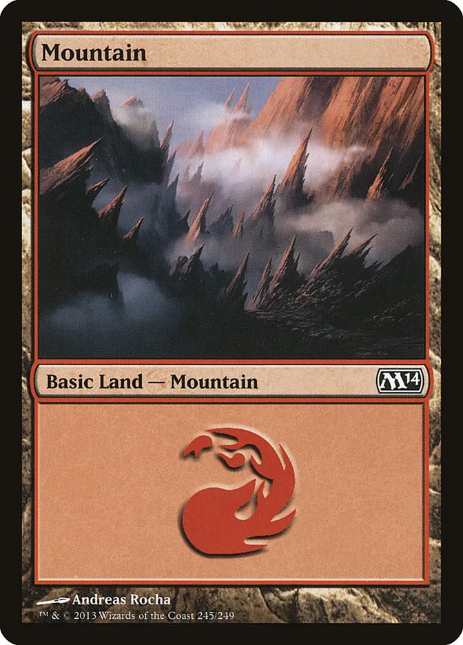 2013 Magic 2014 Mountain common #245 common card image