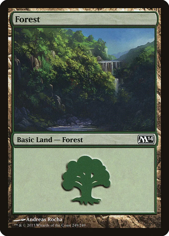 2013 Magic 2014 Forest common #249 common card image