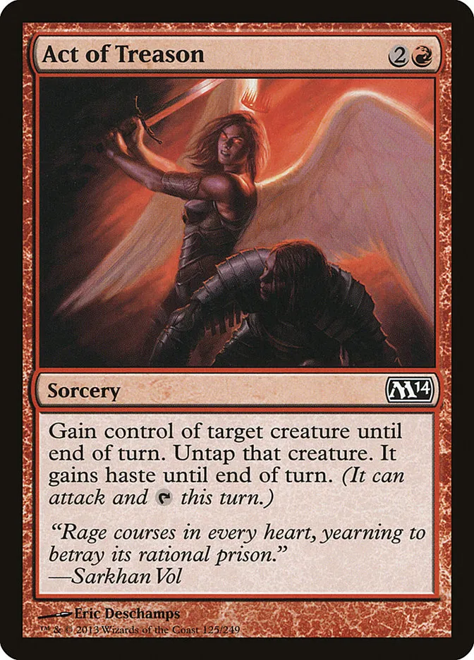 2013 Magic 2014 Act of Treason #125 common card image