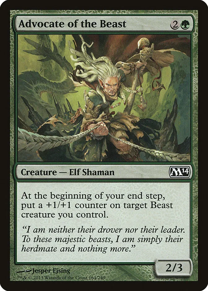2013 Magic 2014 Advocate of the Beast #164 common card image