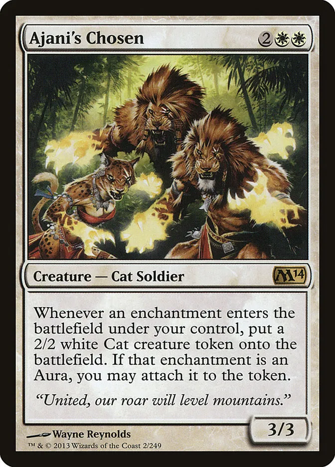 2013 Magic 2014 Ajani's Chosen rare #2 rare card image