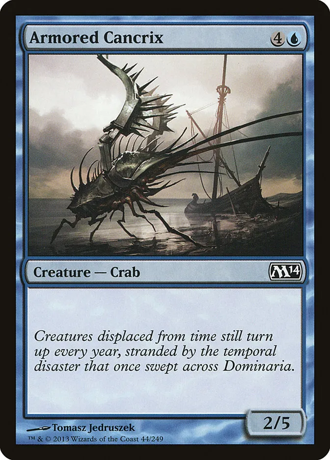 2013 Magic 2014 Armored Cancrix common #44 common card image