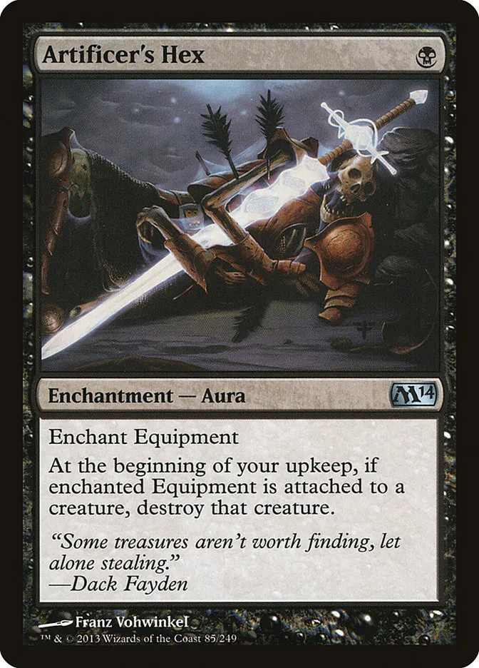 2013 Magic 2014 Artificer's Hex uncommon #85 uncommon card image