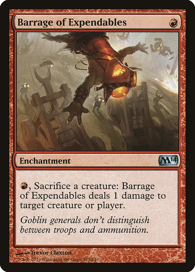 2013 Magic 2014 Barrage of Expendables #127 uncommon card image