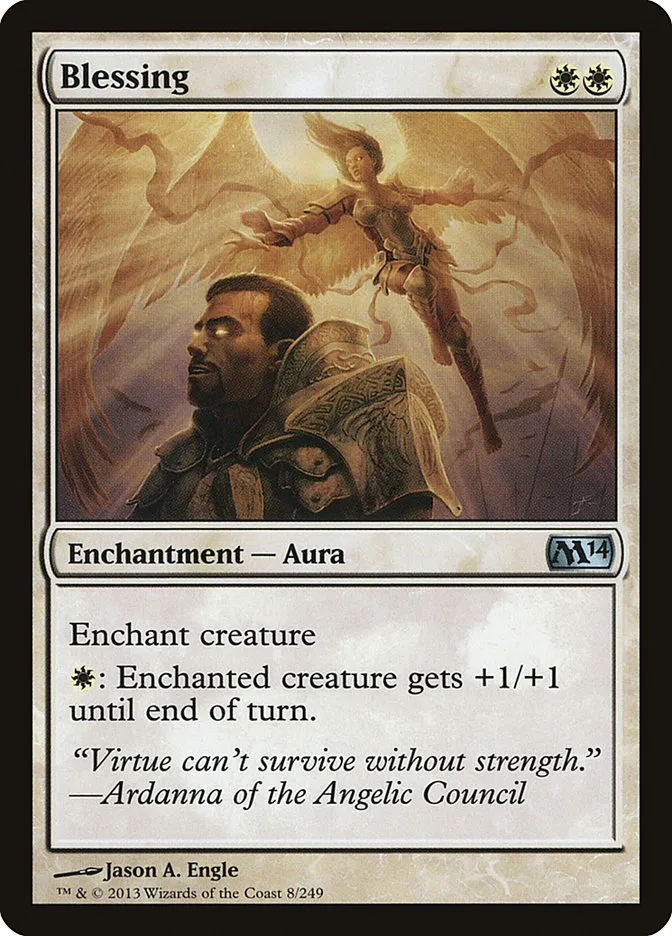 2013 Magic 2014 Blessing uncommon #8 uncommon card image
