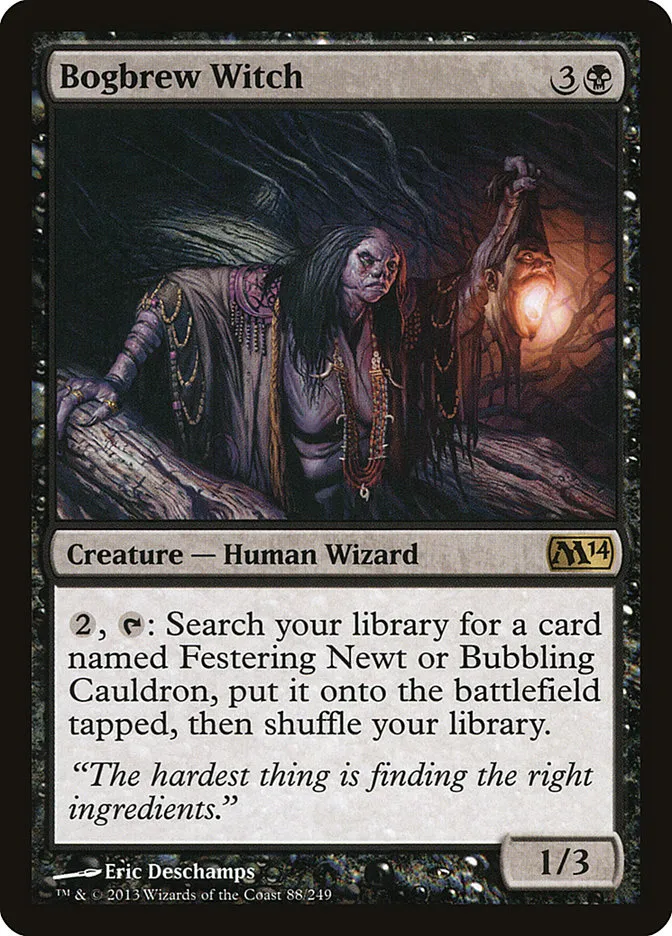 2013 Magic 2014 Bogbrew Witch #88 rare card image