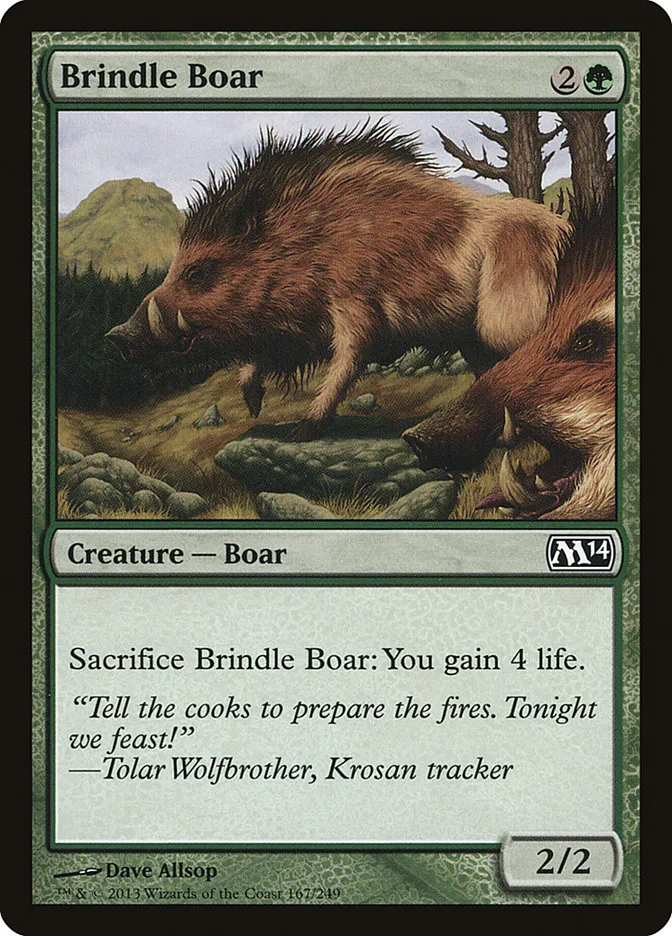 2013 Magic 2014 Brindle Boar common #167 common card image