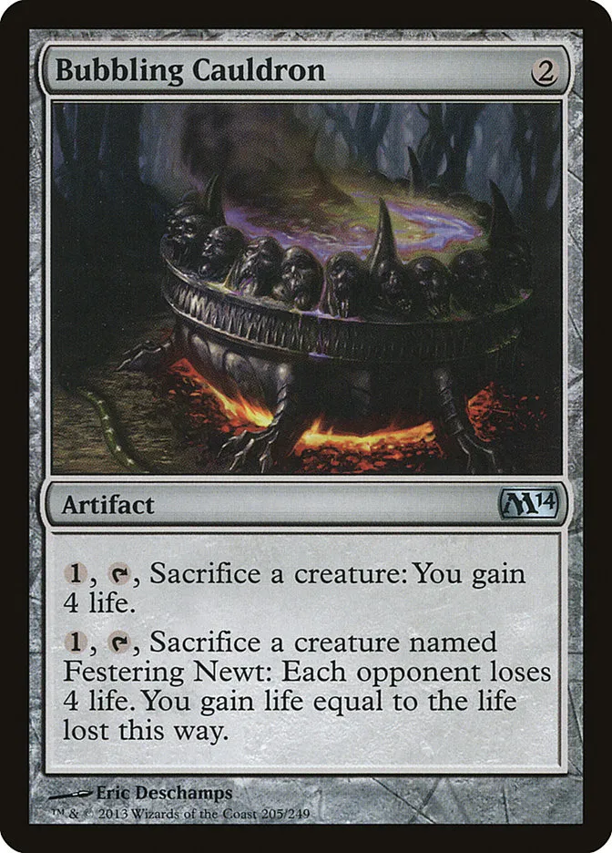 2013 Magic 2014 Bubbling Cauldron uncommon #205 uncommon card image