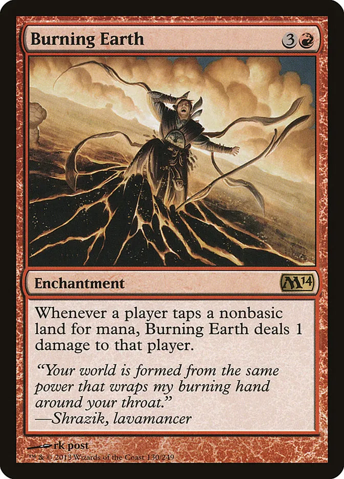 2013 Magic 2014 Burning Earth #130 rare card image