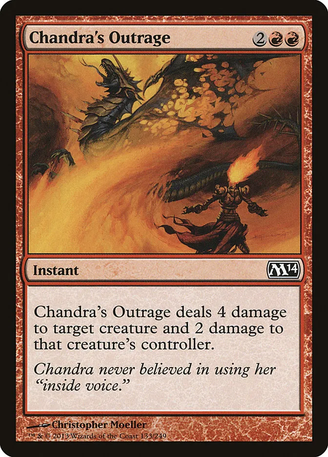 2013 Magic 2014 Chandra's Outrage common #133 common card image