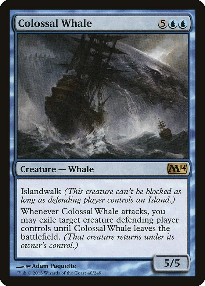 2013 Magic 2014 Colossal Whale rare #48 rare card image