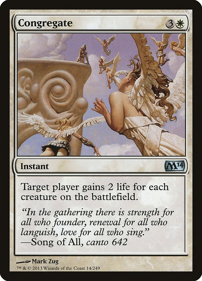 2013 Magic 2014 Congregate uncommon #14 uncommon card image