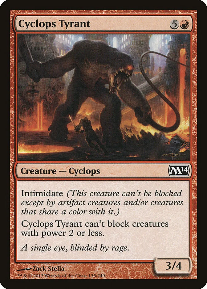 2013 Magic 2014 Cyclops Tyrant common #135 common card image