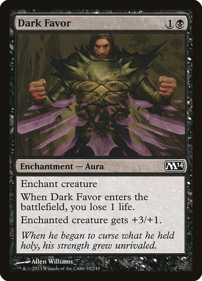 2013 Magic 2014 Dark Favor #92 common card image