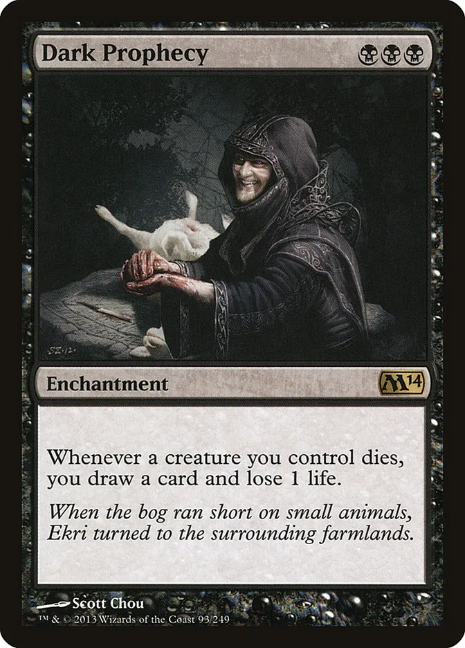 2013 Magic 2014 Dark Prophecy rare #93 rare card image