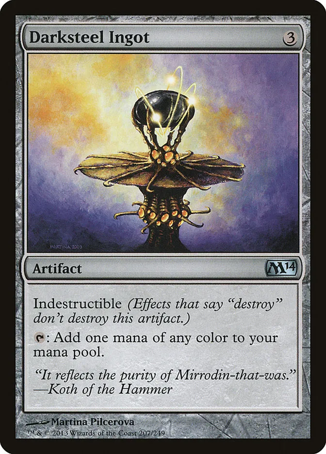 2013 Magic 2014 Darksteel Ingot uncommon #207 uncommon card image
