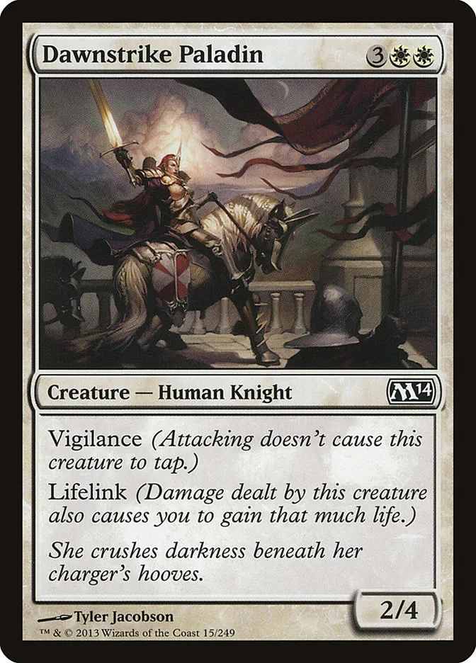 2013 Magic 2014 Dawnstrike Paladin #15 common card image