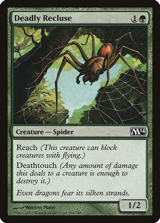 2013 Magic 2014 Deadly Recluse common #168 common card image