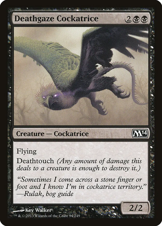 2013 Magic 2014 Deathgaze Cockatrice #94 common card image